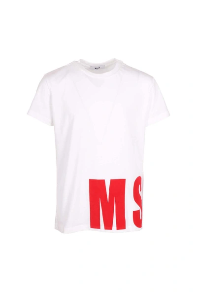 Msgm Tshirt In Bianco