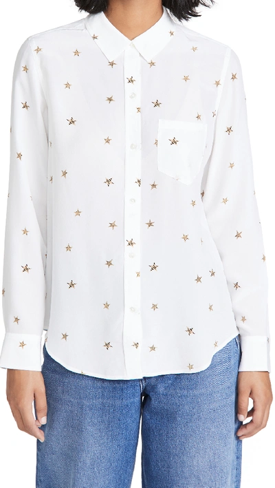 Shop Rails Kate Button Down Shirt In Ivory Animal Stars