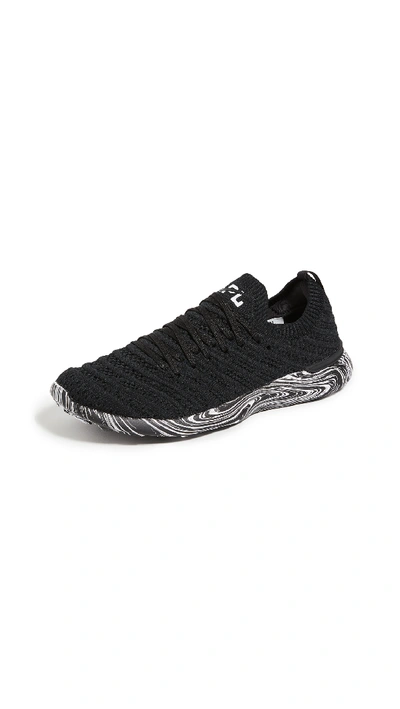 Shop Apl Athletic Propulsion Labs Techloom Wave Sneakers In Black/white/marble