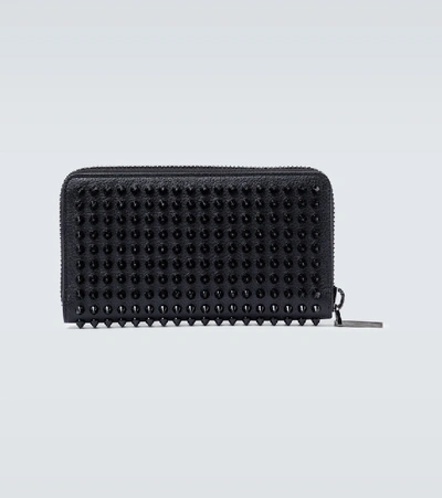 Shop Christian Louboutin Panettone Leather Wallet In Black