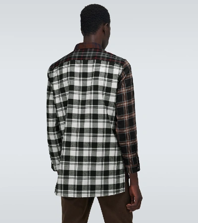 Shop Loewe Checked Colorblocked Shirt In Multicoloured