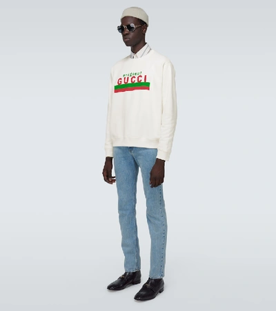 Shop Gucci Cotton Sweatshirt In White