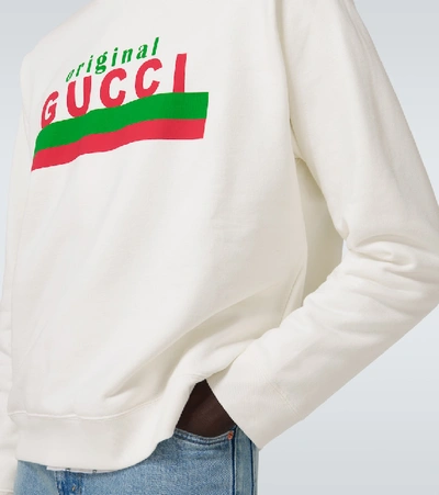 Shop Gucci Cotton Sweatshirt In White