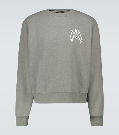 Shop Amiri Bones M.a Sweatshirt In Grey