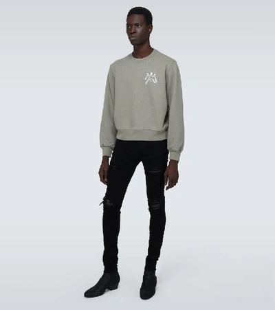 Shop Amiri Bones M.a Sweatshirt In Grey