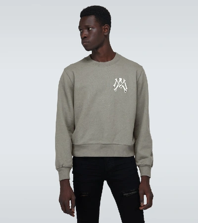 Shop Amiri Bones M.a Sweatshirt In Grey