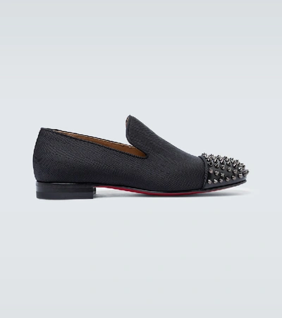 Shop Christian Louboutin Spooky Spiked Loafers In Black