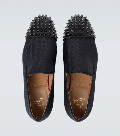Shop Christian Louboutin Spooky Spiked Loafers In Black