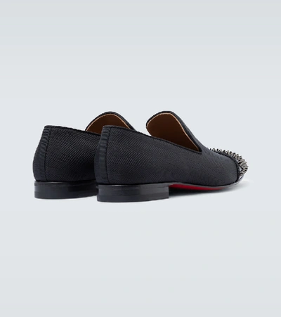 Shop Christian Louboutin Spooky Spiked Loafers In Black