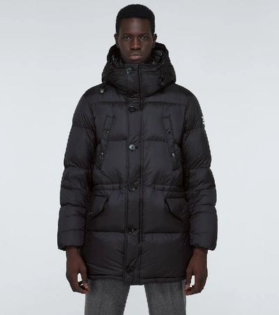 Shop Burberry Lockwood Longline Puffer Jacket In Black