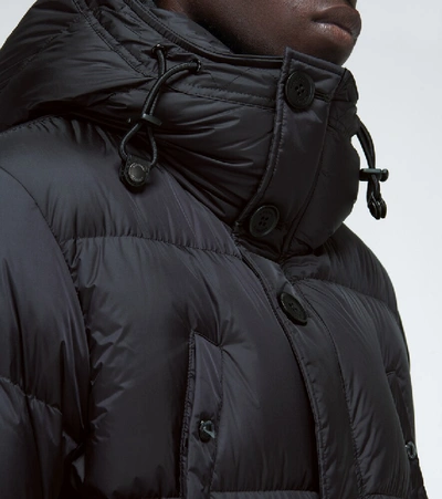 Shop Burberry Lockwood Longline Puffer Jacket In Black