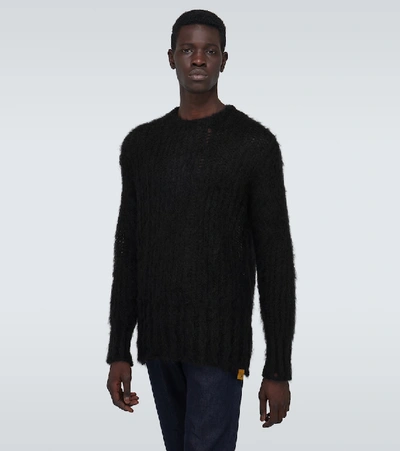 Shop Golden Goose Algar Mohair-blend Sweater In Black