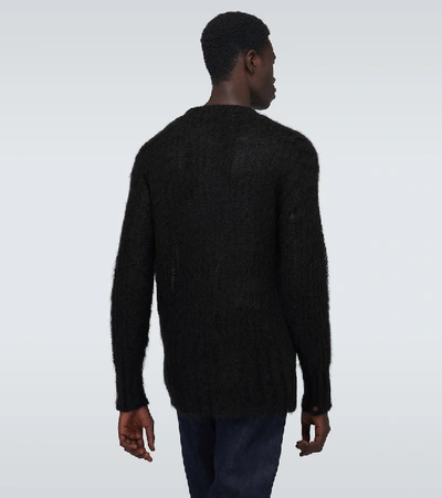 Shop Golden Goose Algar Mohair-blend Sweater In Black