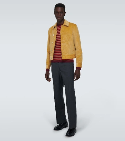 Shop Marni Corduroy Short Jacket In Yellow