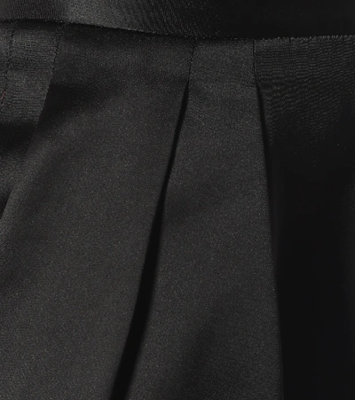 Shop Saint Laurent High-rise Slim Satin Pants In Black
