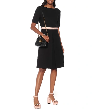 Shop Gucci Wool-blend Dress In Black