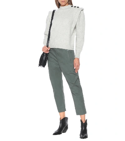 Shop Isabel Marant Étoile Meery Wool-blend Sweater In Grey