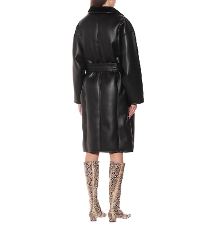 Shop Stand Studio Krista Faux Leather Coat In Black