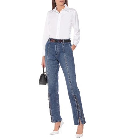 Shop Y/project High-rise Flared Jeans In Blue