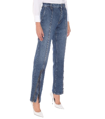 Shop Y/project High-rise Flared Jeans In Blue