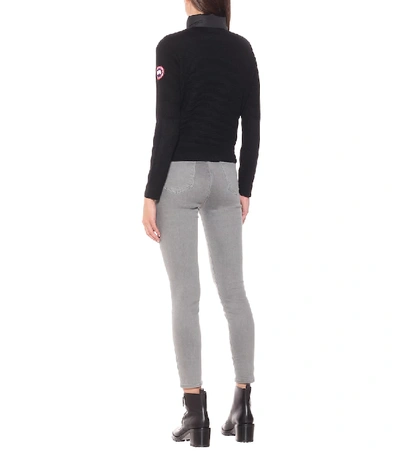 Shop Canada Goose Hybridge Down And Wool Jacket In Black