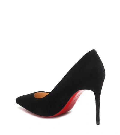 Shop Christian Louboutin Kate 85 Suede Pumps In Black