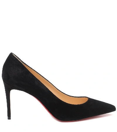 Shop Christian Louboutin Kate 85 Suede Pumps In Black