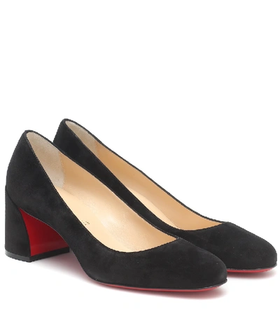 Christian Louboutin Miss Sab 55 Patent-leather Pumps In Black