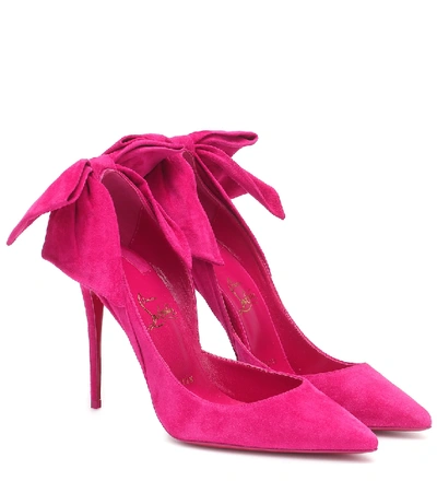 Shop Christian Louboutin Rabakate 100 Suede Pumps In Pink