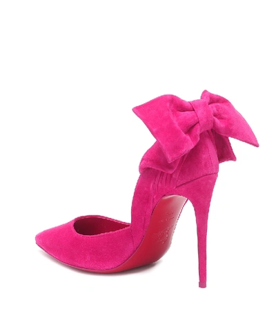 Shop Christian Louboutin Rabakate 100 Suede Pumps In Pink