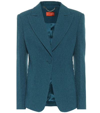 Shop Altuzarra Eleanor Wool Blazer In Blue