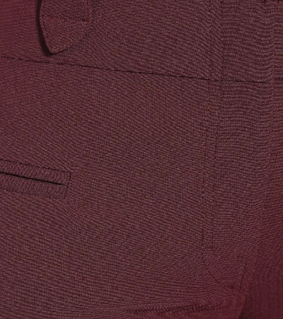 Shop Altuzarra Serge High-rise Flared Crêpe Pants In Purple