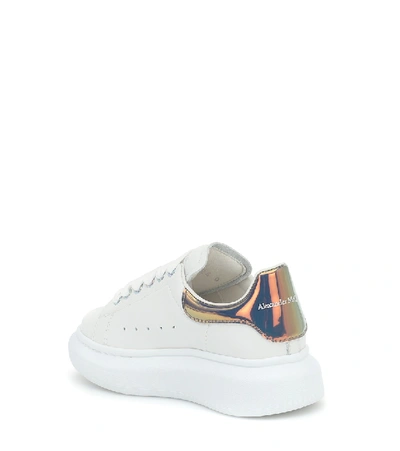 Shop Alexander Mcqueen Leather Sneakers In White