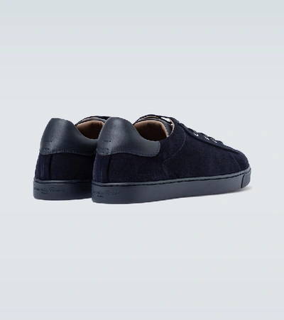 Shop Gianvito Rossi Low Top Suede Sneakers In Blue