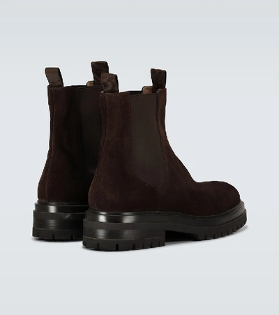 Gianvito Rossi Harry Suede Chelsea Boots In Brown