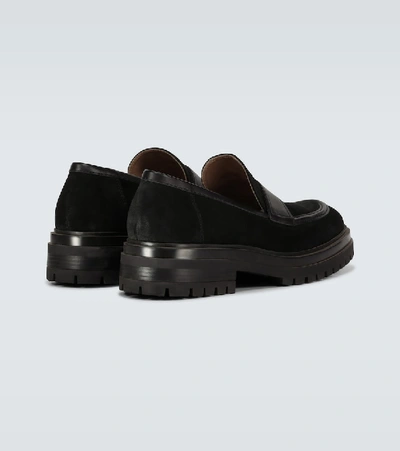 Shop Gianvito Rossi Paul Penny Loafers In Black
