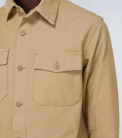 Shop Officine Generale Stanley Overshirt In Beige