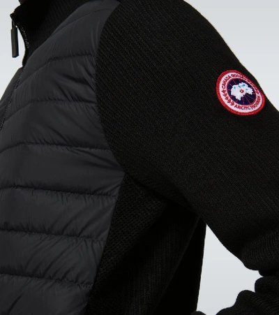 Shop Canada Goose Hybridge Knitted Jacket In Black