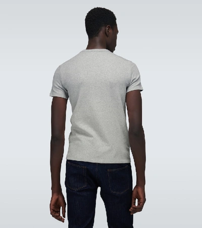 Tom Ford Grey Regular Fit T-shirt With Classic Crew Neckline In Gray