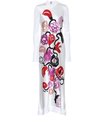 Shop Marni Floral Maxi Dress In White