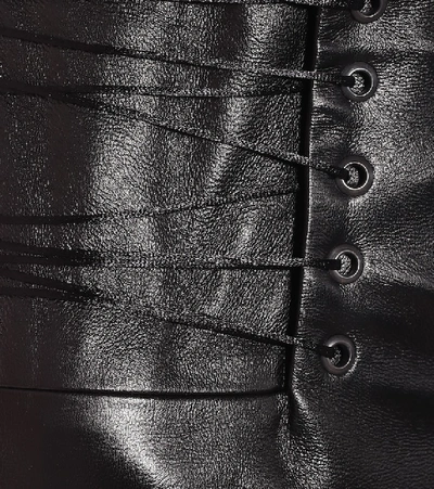 Shop Matériel Tbilisi Faux Leather Midi Dress In Black