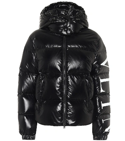 Shop Valentino Vltn Down Puffer Jacket In Black