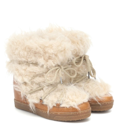 Shop Isabel Marant Nowles Faux-shearling Snow Boots In Neutrals
