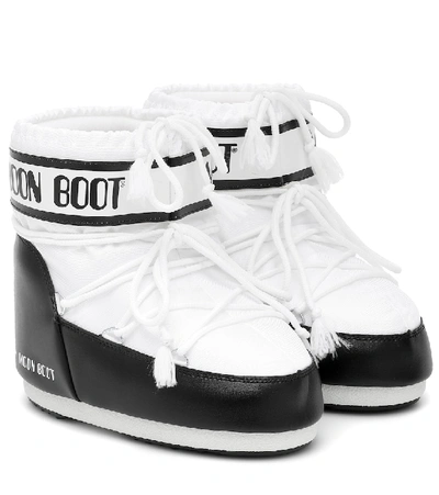 Moon Boot Mb Icon Low Glitter Woman Ankle Boots Pink Size 8-9.5 Plastic In White