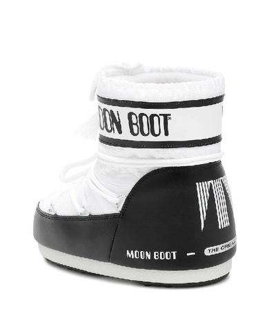 Moon Boot Mb Icon Low Glitter Woman Ankle Boots Pink Size 8-9.5 Plastic In White