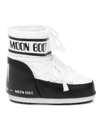 Moon Boot Mb Icon Low Glitter Woman Ankle Boots Pink Size 8-9.5 Plastic In White