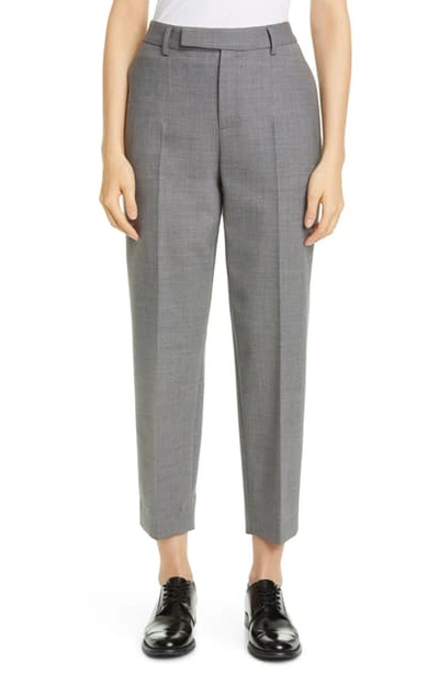 Shop Partow Foley Tapered Stretch Wool Trousers In Steel Gray
