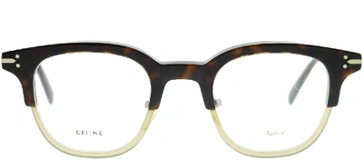 Shop Celine Erin Cl 41422 Square Eyeglasses In Tortoise,havana