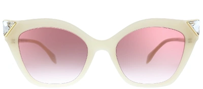 Shop Fendi Irida Ff 0357/g Cat-eye Sunglasses In Ivory,white