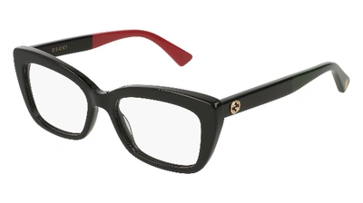 Shop Gucci Gg0165o Cat Eye Eyeglasses In Clear